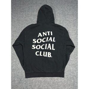 Anti Social Social Club Hoodie Mens L Black Made in USA Streetwear